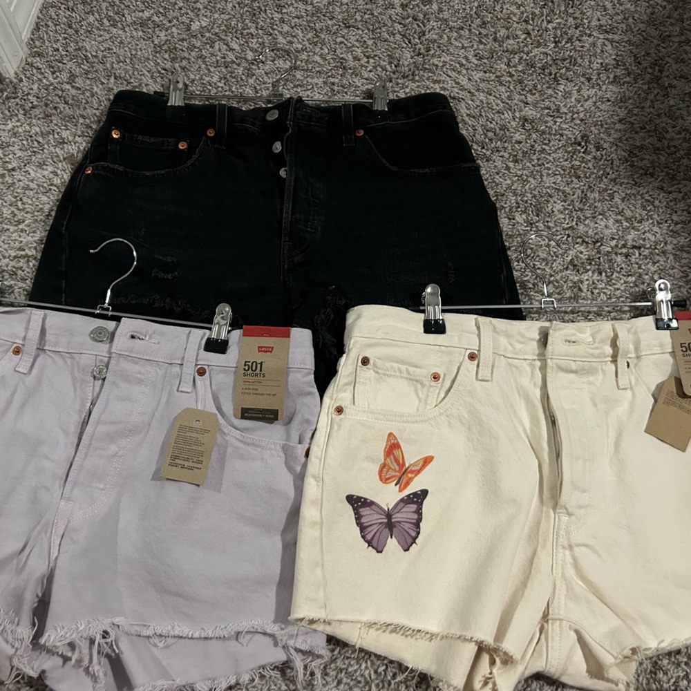 Levi 501 high jean shorts